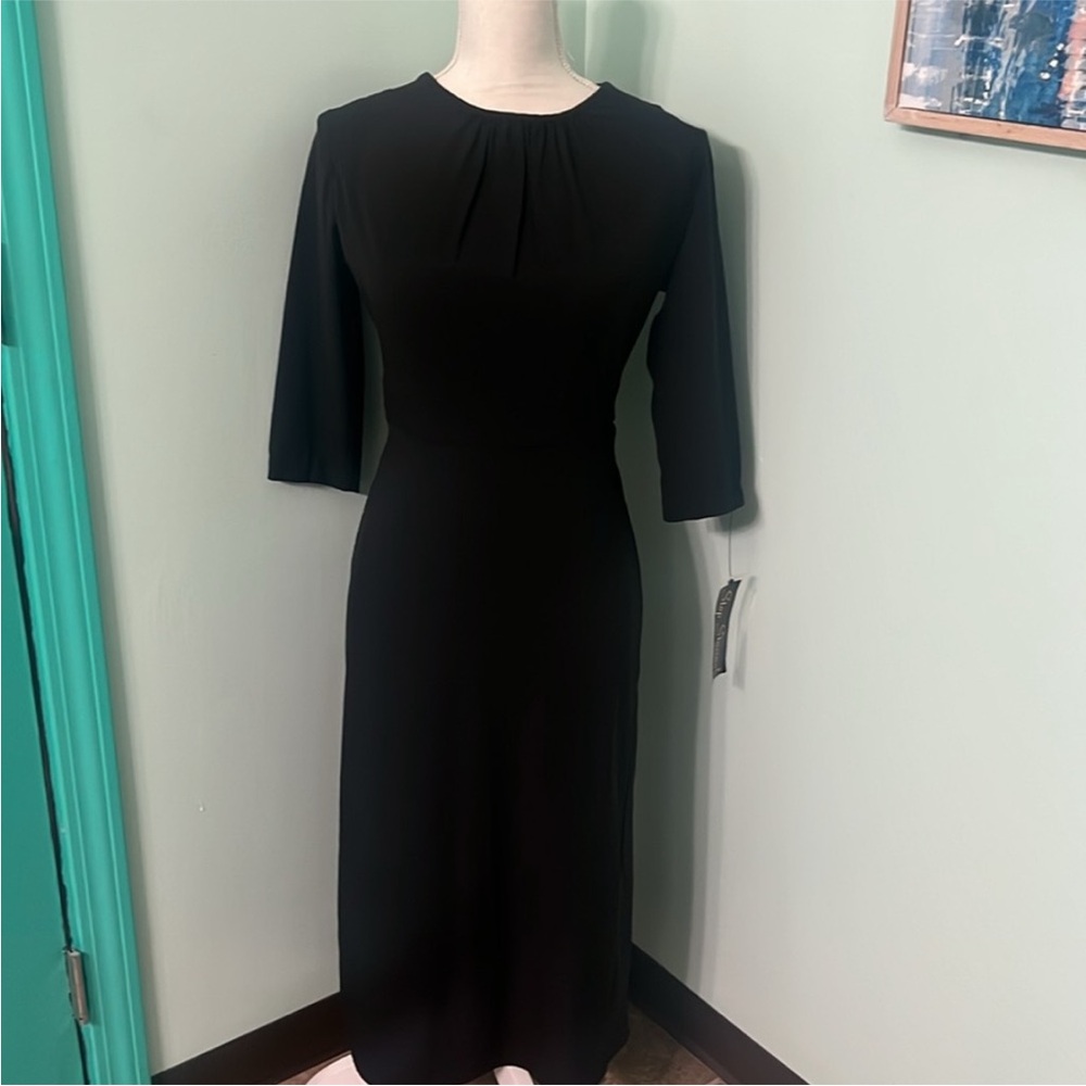 🆕 Stop Staring pinup vintage retro Elegant Black Dress with Bow Detail - Picture 4 of 13